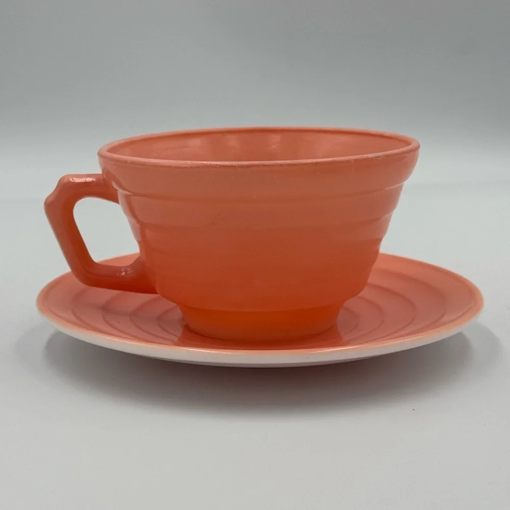 Vintage Hazel Atlas Moderntone Pink Platonite Dishes